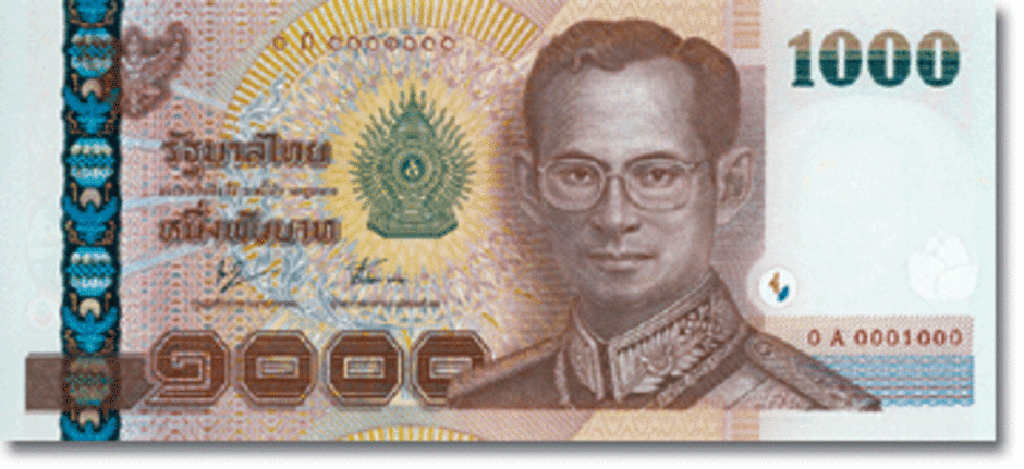 ธนบัตรชนิดราคา ๑๐๐๐ บาท ด้านหน้า