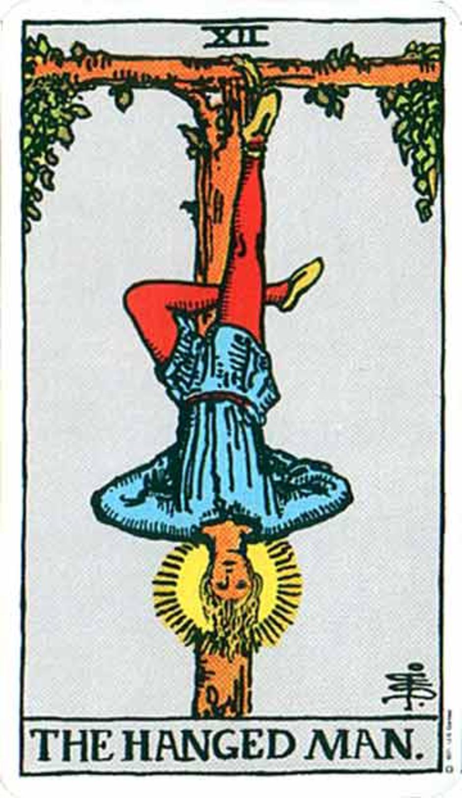 เปิดตำนาน ตำหน่อยอร่อยแน่ : Tarot Card Original_Tarot-The-Hanged-Man