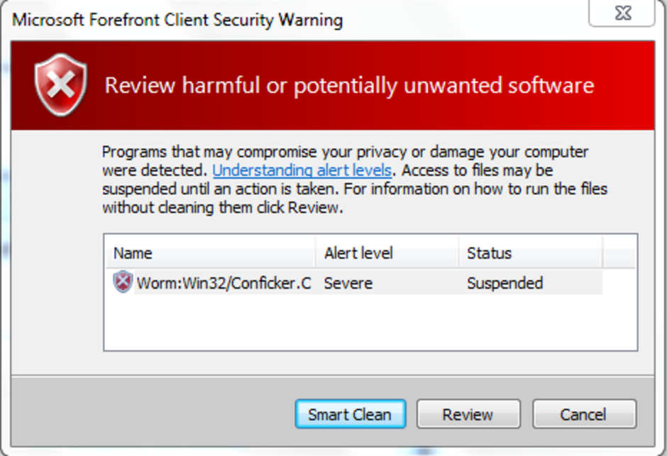Worm:Win32/Conficker.c