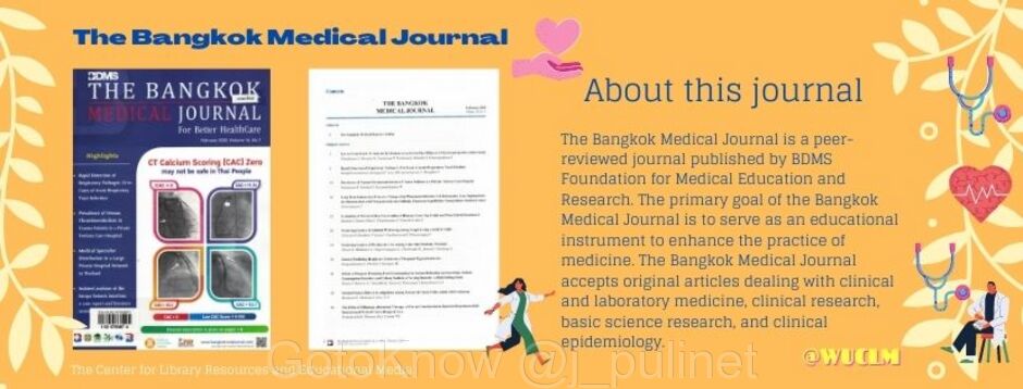 The Bangkok Medical Journal - GotoKnow